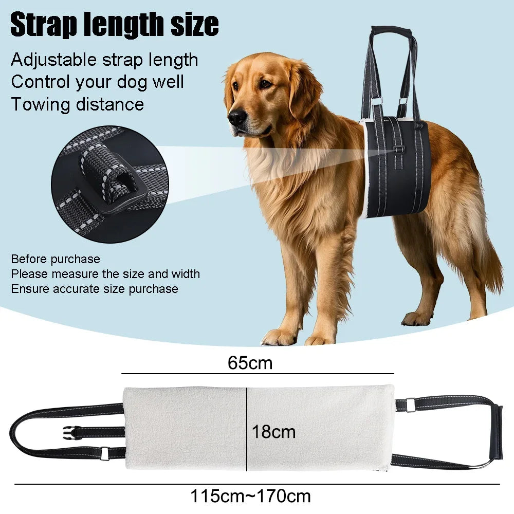 Adjustable Dog Lift Harness Sling for Back Legs Support Essential Rehab Aid Tool for Elderly Dogs with Weak Rear Legs Mobility